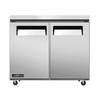 Omcan Juneau 36.4 Inch Undercounter Reach-In Freezer With Two Doors And Metal Finish