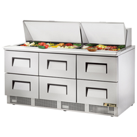 True TFP-72-30M-D-6-HC 72-1/8" Refrigerated Counter Sandwich Salad Unit