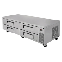 Réfrigérateur de base de chef Turbo Air TCBE-82SDR-N Super Deluxe de 83-5/8" de largeur