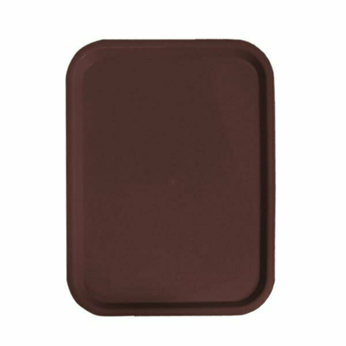 Plateau de service de restauration rapide Omcan 80100 en plastique ABS noir durable 14,5 po x 18,5 po