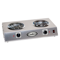 Cadco CDR-1T 21-1/4" W Countertop Electric Double Hotplate