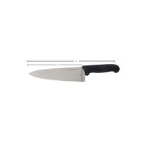 Couteau de chef professionnel Omcan 21597 de 8 pouces : Lame en acier inoxydable forgée avec précision