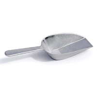 Omcan 80117 4 oz. Capacity Flat Bottom Aluminum Utility Scoop
