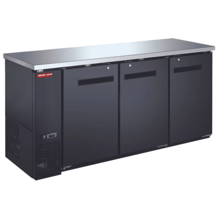 New Air NBB-72-SB-N 72-Inch Wide Refrigerated Back Bar Cabinet