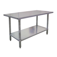 OMCAN 22076 84-Inch Stainless Steel Top Commercial Kitchen Work Table For Food Preparation, Durable Commercial Stainless Steel Work Table