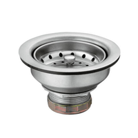 Omcan 43409 Professional Three Compartment Stainless Steel Sink, 29.7-inch Width, Two Drainboards. stainless steel sink drain strainer