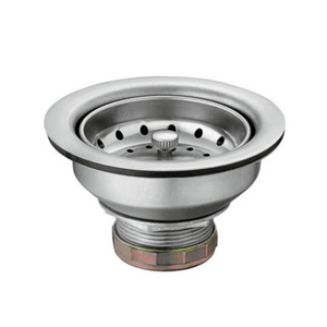 Omcan 43409 Professional Three Compartment Stainless Steel Sink, 29.7-inch Width, Two Drainboards. stainless steel sink drain strainer