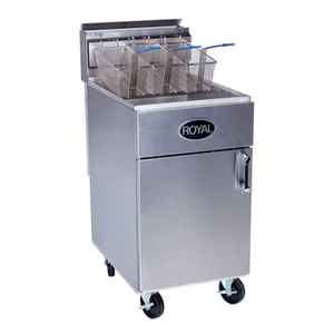 Royal RFT-60 60 lb. Gas Floor Model Tube-Fired Fryer