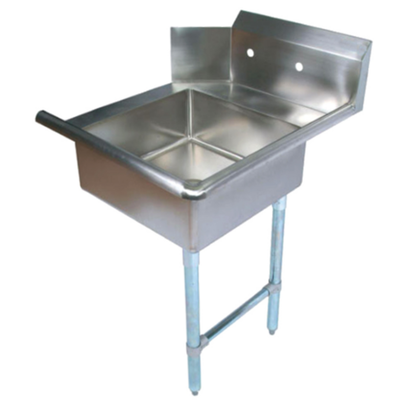 OMCAN 28481 26-Inch Right Side Soiled Dish Table Sink For Efficient Commercial Kitchen Warewashing