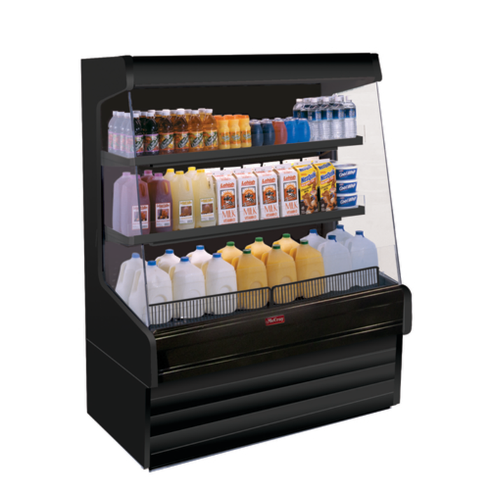 Meuble de présentation ouvert Howard McCray SC-OD30E-6L-B-LED de 190,5 cm de large