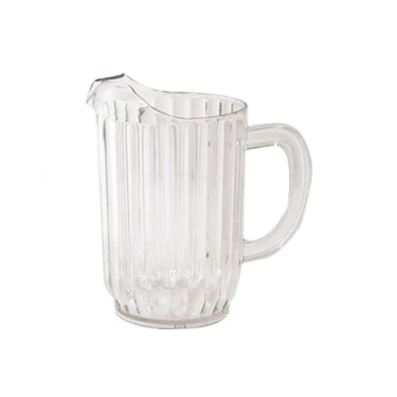 Plastic Bouncer Pitcher 32 Oz. Clear SAN Plastic Bouncer Style Pitcher For Serving Cold Beverages.