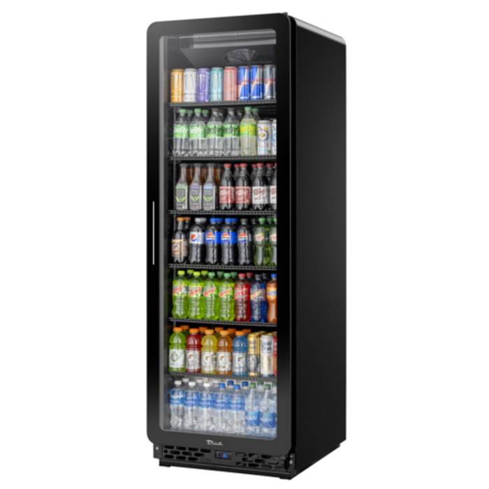 Réfrigérateur de présentation commercial True Manufacturing de 27 pouces avec porte vitrée battante