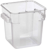 Omcan 80167 3.3L Clear Polycarbonate Food Storage Containers for kitchen organization and food preservation.