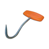 Omcan 10467 Stainless Steel Boning Hook for Meat Processing Professionals with orange handle, curved stainless hook tool