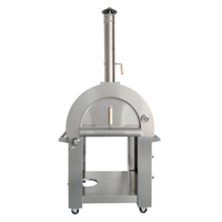 OMCAN 49113 Four à pizza portable en acier inoxydable en bois et gaz