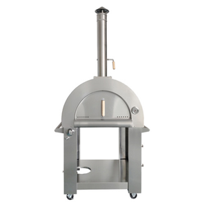 OMCAN 49113 Four à pizza portable en acier inoxydable en bois et gaz
