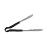 Heavy-Duty Stainless Steel Utility Tongs With Black Grip For Cooking And Serving In Busy Kitchens