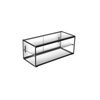 Non-Refrigerated Countertop Display Case With Clear Glass Panels And Black Frame