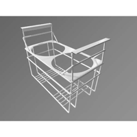 Celcold CF2ERPK 2-Tub Capacity Powder Coated Ice Cream Basket