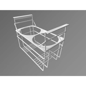 Celcold CF2ERPK 2-Tub Capacity Powder Coated Ice Cream Basket