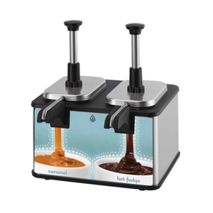 SERVER 85920 EZT Twin 48 oz. Countertop Food Topping Warmer