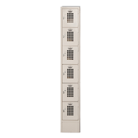 Winholt WL-66-15 6-Tier Mesh Vented Floor Mounted Locker, 6 Compartments