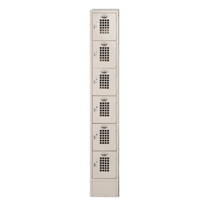 Winholt WL-66-15 6-Tier Mesh Vented Floor Mounted Locker, 6 Compartments