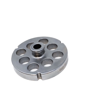 Omcan 43824 Commercial Meat Chopper Grinder 250 kg/h Capacity replacement grinder plate with round holes, stainless steel part