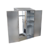 Omcan 48231 Stainless Steel Janitor Cabinet With Mop Sink Open Showing Storage Features