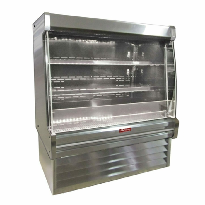 Howard McCray SC-OD35E-4L-S-LED 51" Stainless Steel Self-Contained Dairy Open Merchandiser