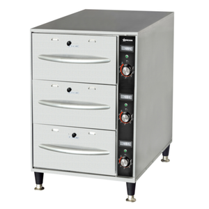 Omcan 47547 Freestanding Three Drawer Narrow Food Warming Drawer