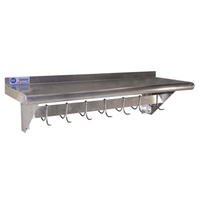 Omcan 31851 Étagère à pots murale en acier inoxydable de 36 pouces