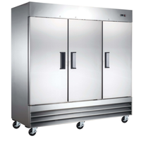 Grista GRRF-3D 80.9"W Three-Section Reach-In Refrigerator 72.1 cu.ft.
