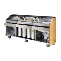 FWE ES-BBC-6 Executive Portable Bar 72"W with 50 lb. Ice Bin