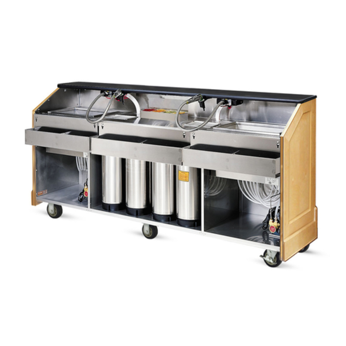 FWE ES-BBC-6 Executive Portable Bar 72"W with 50 lb. Ice Bin