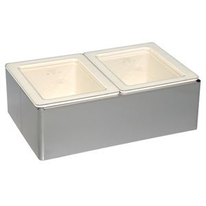 Cadco PS-CBC-6CP Cold Bay Pan Holder Kit with 2 Pans