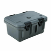Omcan 80162 50L Insulated Food Carrier for Four GN 1/1 Pans Catering gray insulated catering transport box with latches