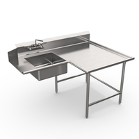 Winholt SDT-16-I-84R 84" L-Shaped Soiled Dish Table Pre-Rinse Bowl