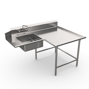 Winholt SDT-16-I-84R 84" L-Shaped Soiled Dish Table Pre-Rinse Bowl
