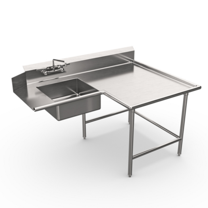 Winholt SDT-16-I-84R 84" L-Shaped Soiled Dish Table Pre-Rinse Bowl