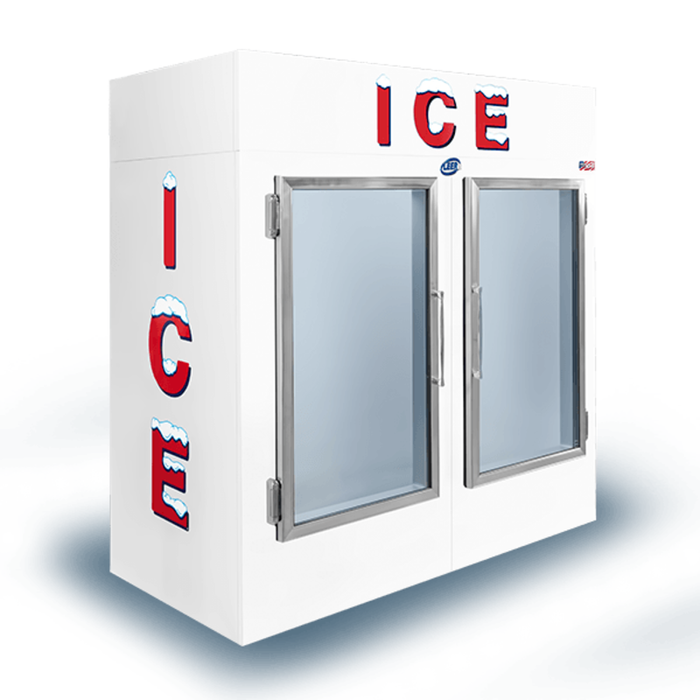 Leer L075UCGP 73 Inch Indoor Ice Merchandiser 75 Cu. Ft. Cold Wall