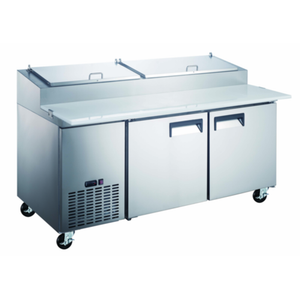 Grista GRPZ-2D 71"W Refrigerated Pizza Prep Table 19.3 cu.ft.
