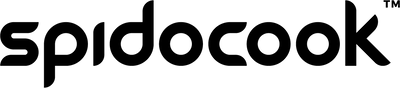 Black 'spidocook' logo with a trademark symbol on a white background