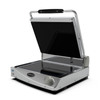 Spidocook SAP015R Ribbed Glass Ceramic Commercial Sandwich Panini Grill with ribbed glass ceramic plates, stainless steel contact grill