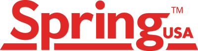 Red 'Spring USA' logo with a trademark symbol on a white background