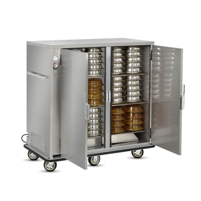 FWE A-120-2-XL 120 Plate Capacity Heated Banquet Cabinet Cart