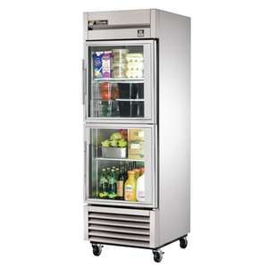 Réfrigérateur commercial True 27 pouces à demi-portes vitrées (type « Reach-In »)