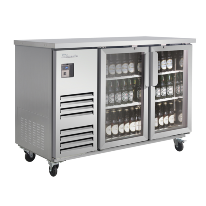 Blue Air BLBB59-2SG-HC 58.75" Glass Door Back Bar Cooler