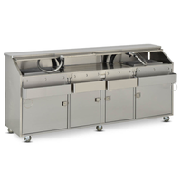 FWE SBBC-8 95"W Weather-All Stainless Steel Portable Mobile Bar