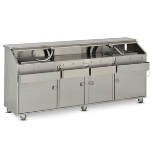 FWE SBBC-8 95"W Weather-All Stainless Steel Portable Mobile Bar